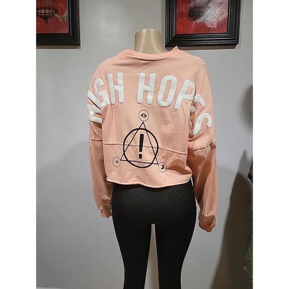 SPIRIT JERSEY Tops - Spirit Jersey Panic! At The Disco Women's Sweatshirt High Hopes Crop  NEW #W
